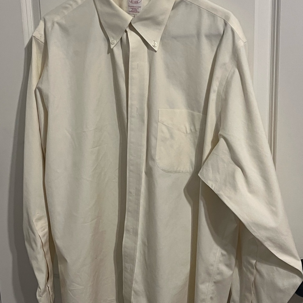 Brooks Brothers Cream Button-Down Shirt